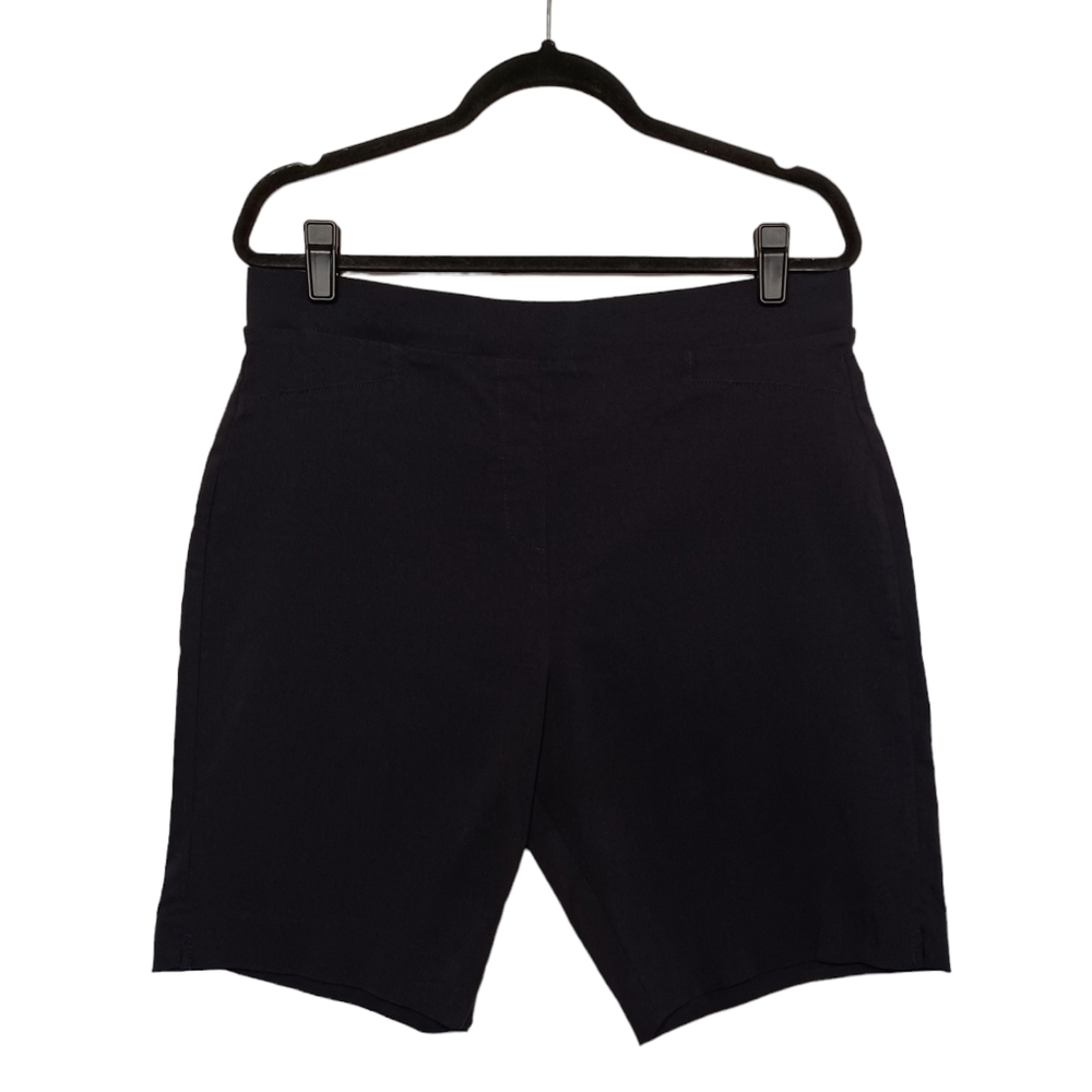 CALVIN KLEIN Black Pull On Stretchy Bermuda Shorts Large